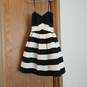 Brand new, black and white stripe dress